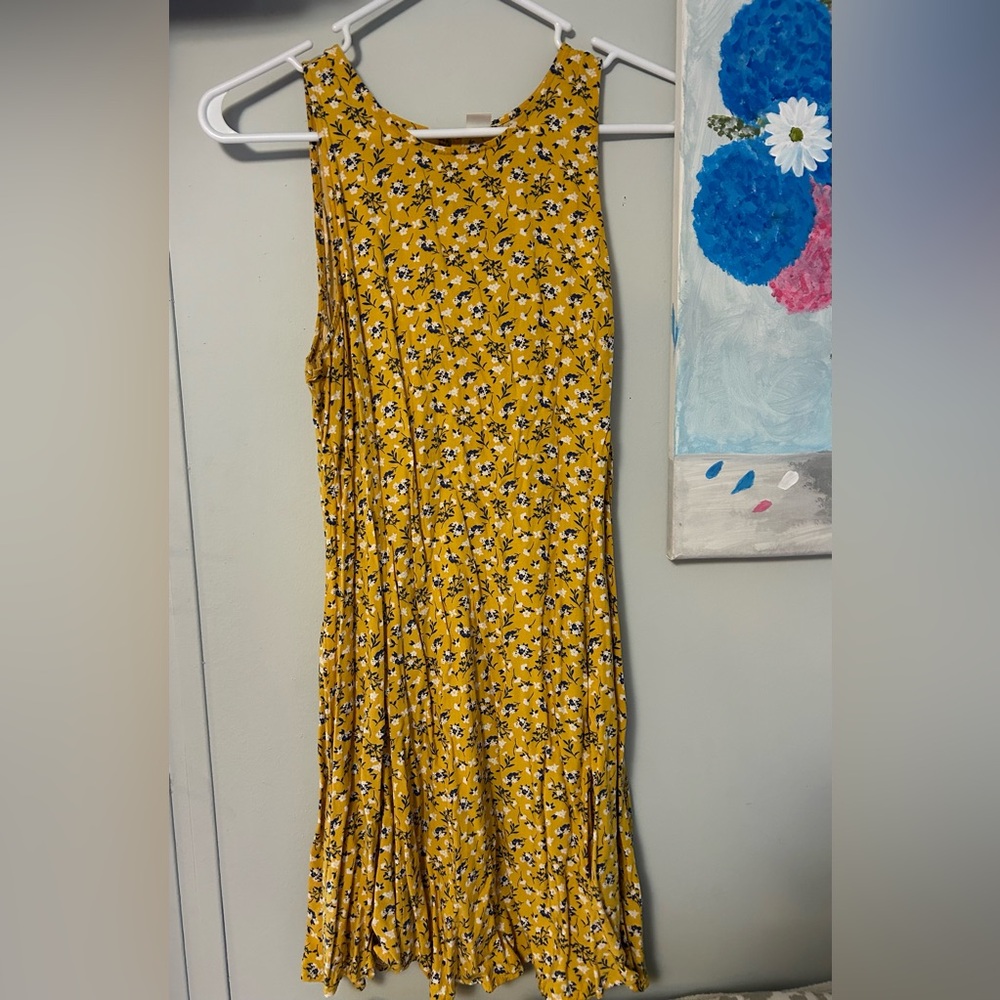 Old navy yellow and blue floral dress